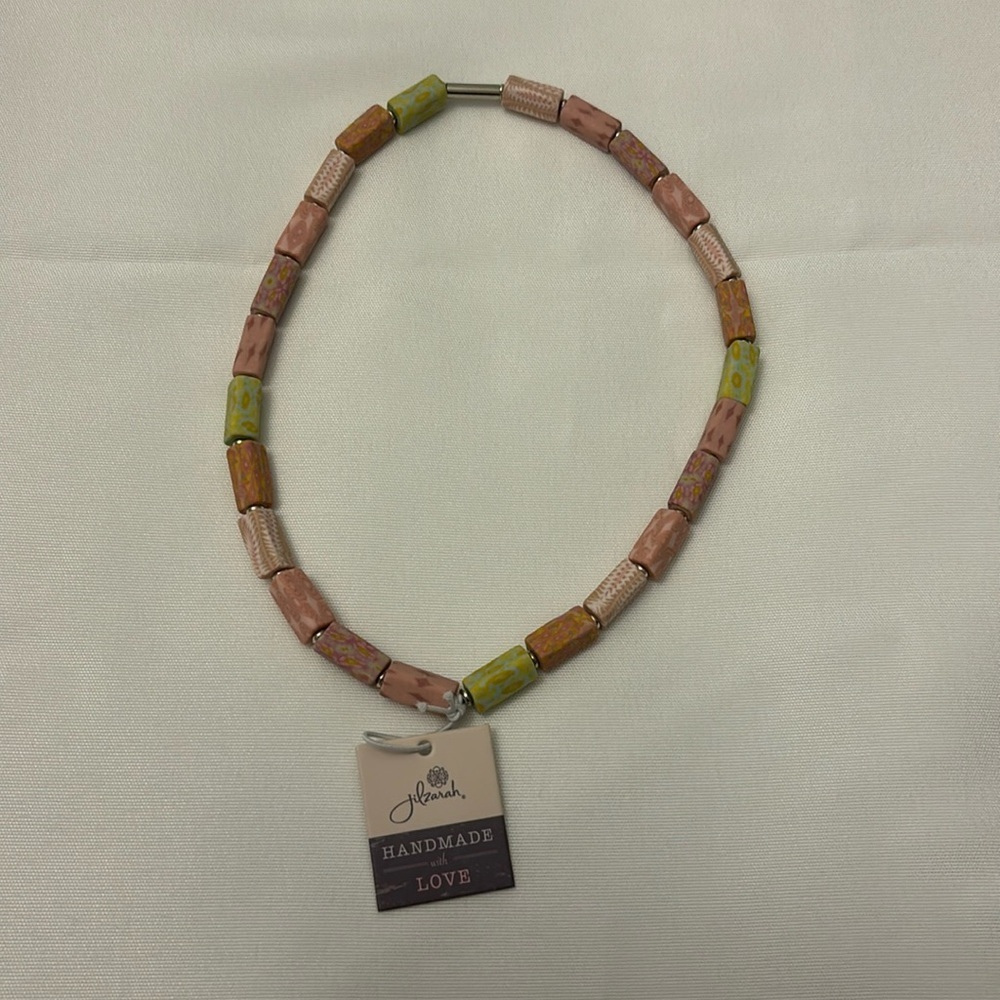 Jilzarah Pink Salt Handmade Clay Necklace